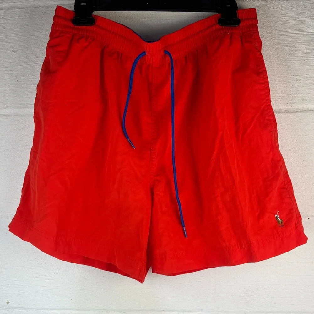 Polo Ralph Lauren Red Swim Trunks, Large